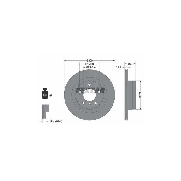Disc frana TEXTAR 92133003