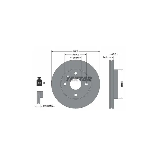 Disc frana TEXTAR 92133600