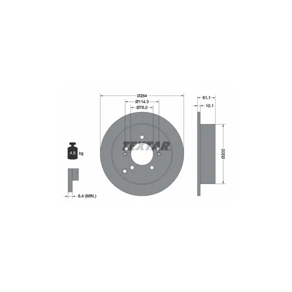 Disc frana TEXTAR 92134003