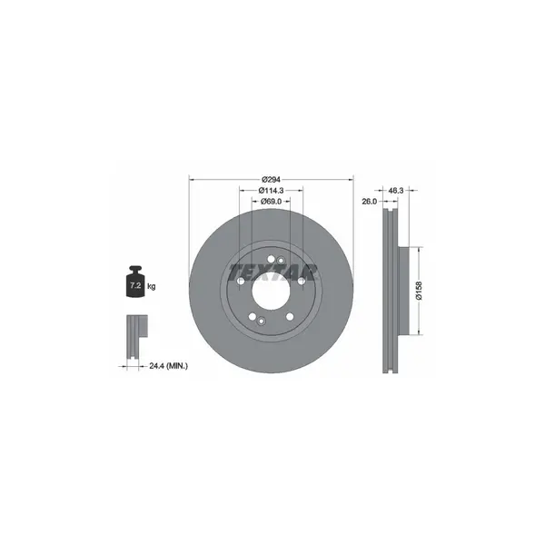 Disc frana TEXTAR 92136403