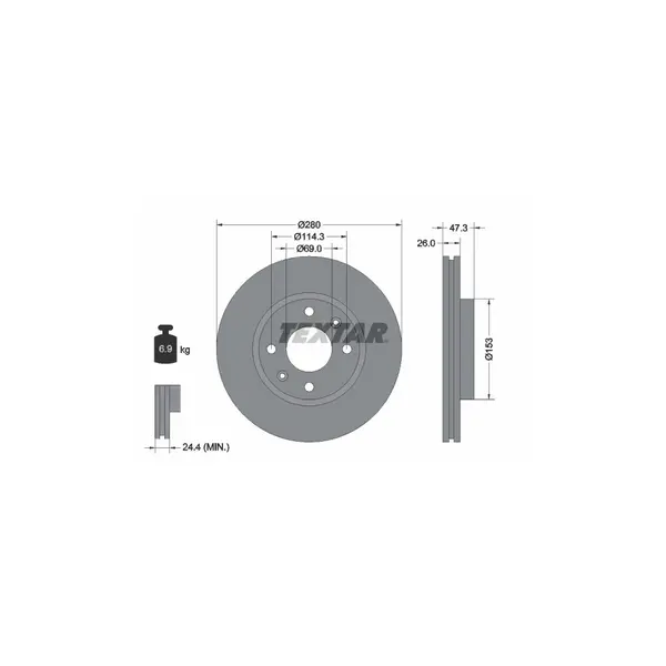 Disc frana TEXTAR 92136600