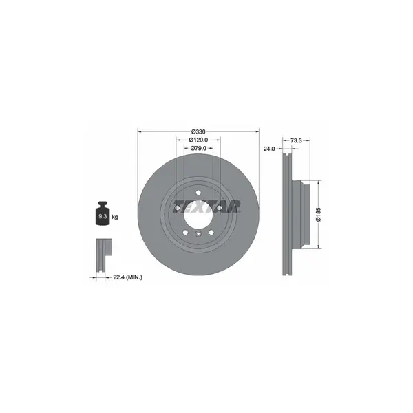 Disc frana TEXTAR 92137805