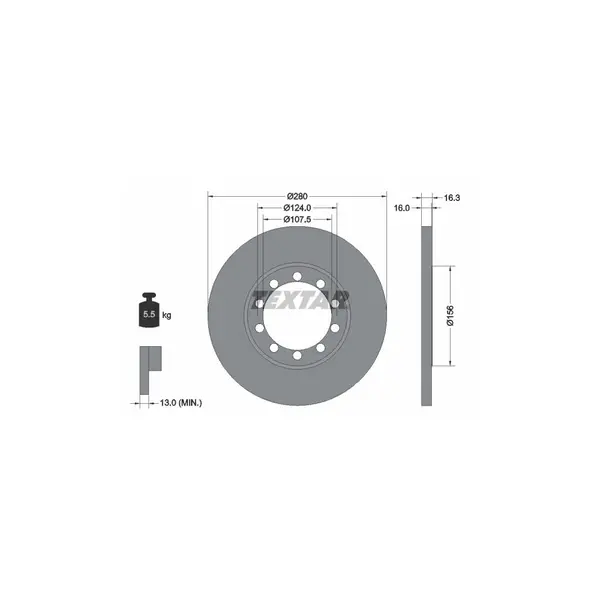 Disc frana TEXTAR 92152003