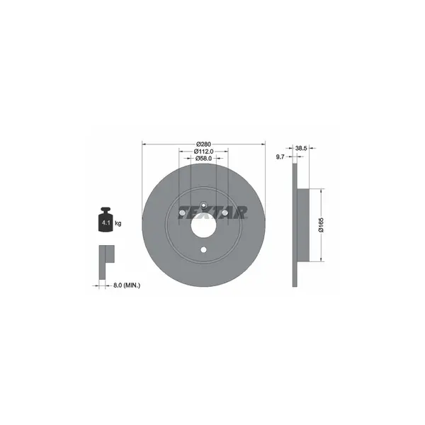 Disc frana TEXTAR 92155503