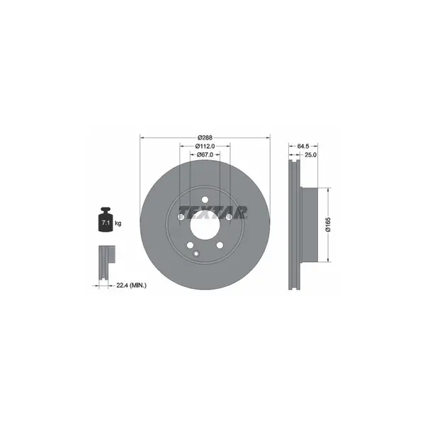 Disc frana TEXTAR 92159603