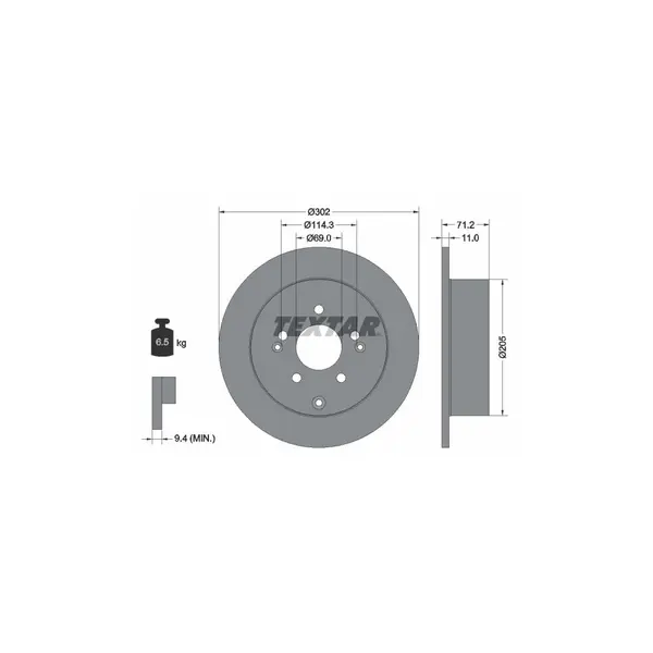 Disc frana TEXTAR 92166103