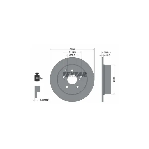 Disc frana TEXTAR 92168103