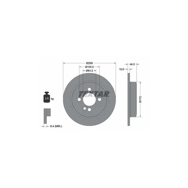 Disc frana TEXTAR 92175003