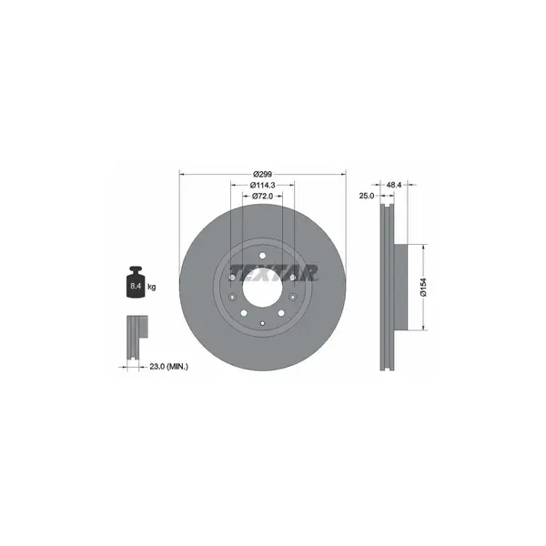 Disc frana TEXTAR 92180703