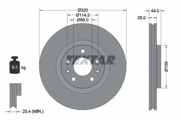 Disc frana TEXTAR 92195403