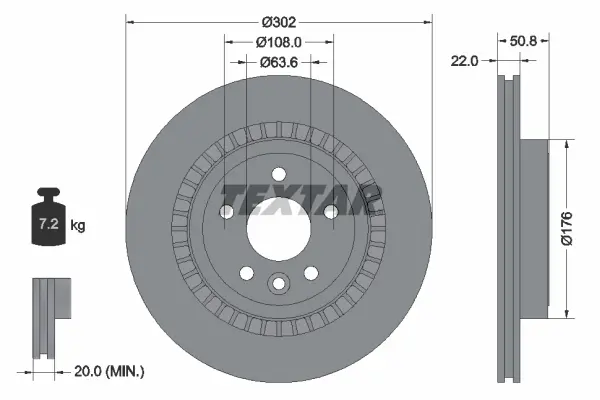Disc frana TEXTAR 92196403