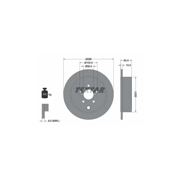 Disc frana TEXTAR 92200000