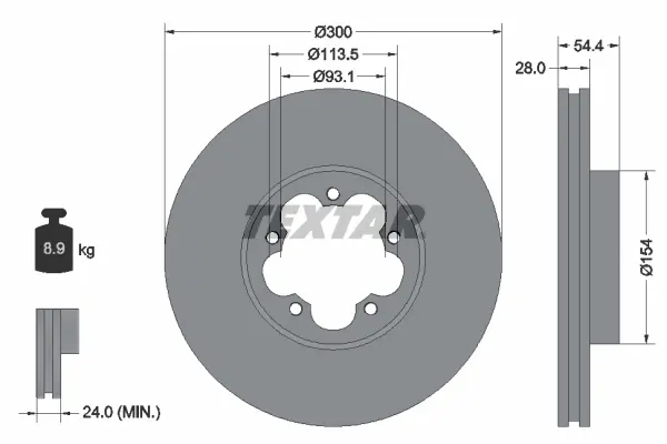 Disc frana TEXTAR 92231500