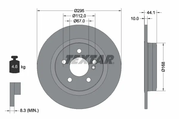 Disc frana TEXTAR 92254903