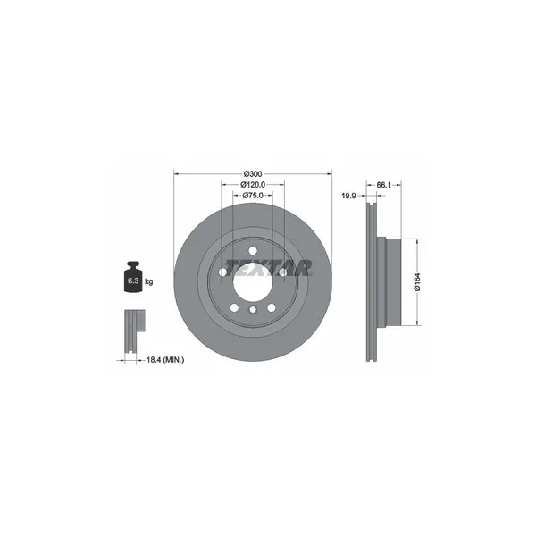 Disc frana TEXTAR 92257203