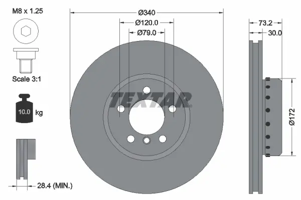 Disc frana TEXTAR 92264925