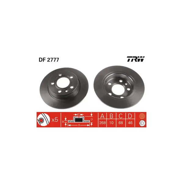Disc frana TRW DF2777