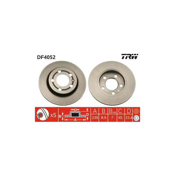 Disc frana TRW DF4052