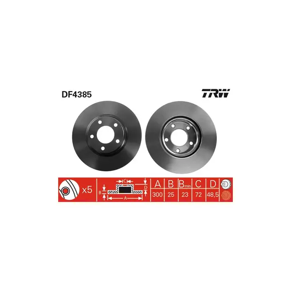 Disc frana TRW DF4385