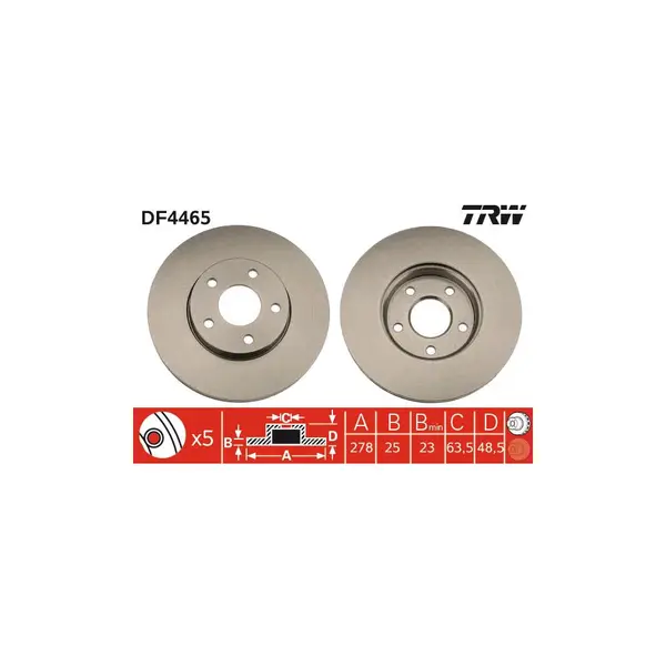 Disc frana TRW DF4465