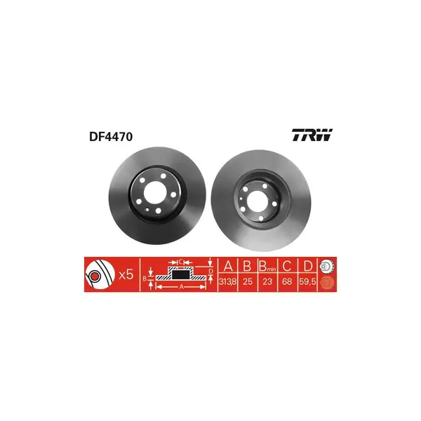 Disc frana TRW DF4470
