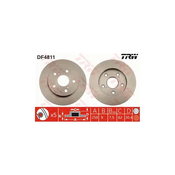 Disc frana TRW DF4811