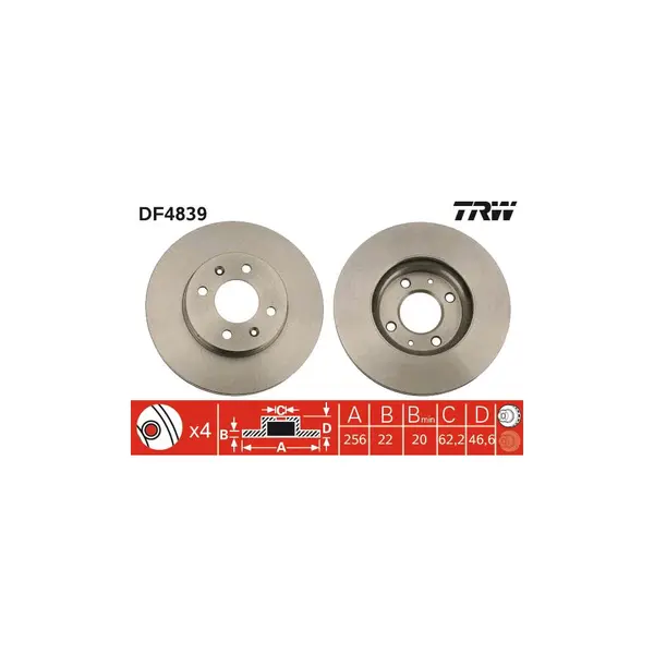 Disc frana TRW DF4839