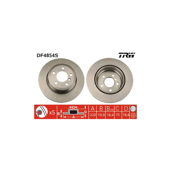 Disc frana TRW DF4854S