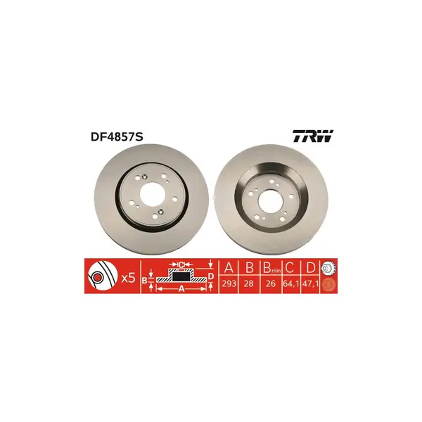 Disc frana TRW DF4857S