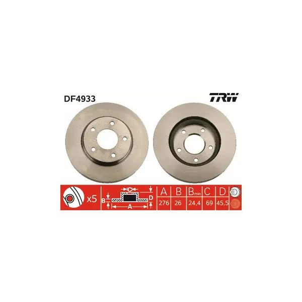 Disc frana TRW DF4933