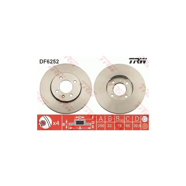 Disc frana TRW DF6252