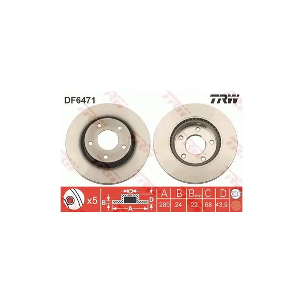 Disc frana TRW DF6471