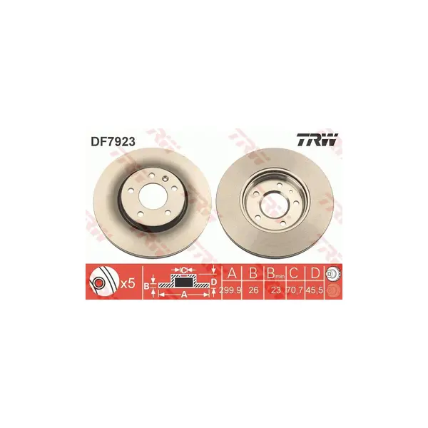 Disc frana TRW DF7923