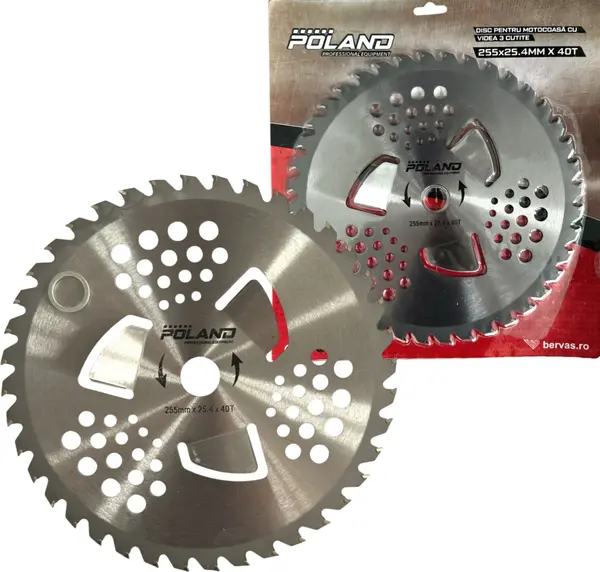 Disc Motocoasa cu Widia 255mm cu Extra 3 Cutite