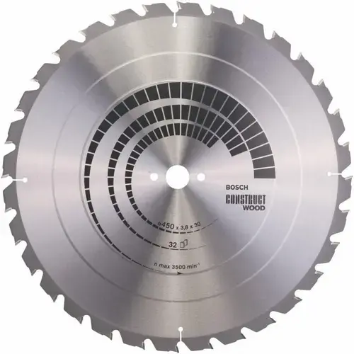 Disc pentru fierastrau circular Bosch Construct Wood 450x3.8x30mm 32T