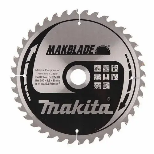 Disc pentru fierastrau Makita B-3277, 260 x 30, Gri/Negru
