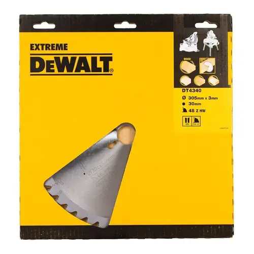 Disc pentru lemn, furnir si panouri MDF, 305/30/3.0mm, 48Z, EXTREME DeWalt DT4340-QZ