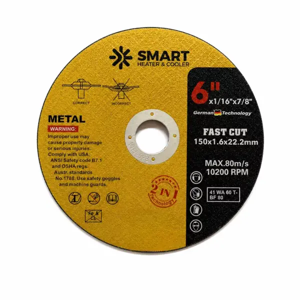 Disc Taiere Inox si Metal T41, 150mm x 1.6mm x 22.23mm &ndash; disc plat