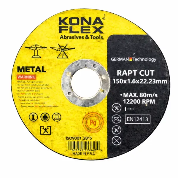 Disc Taiere Inox si Metal T41, 150mm x 1.6mm x 22.23mm – disc plat