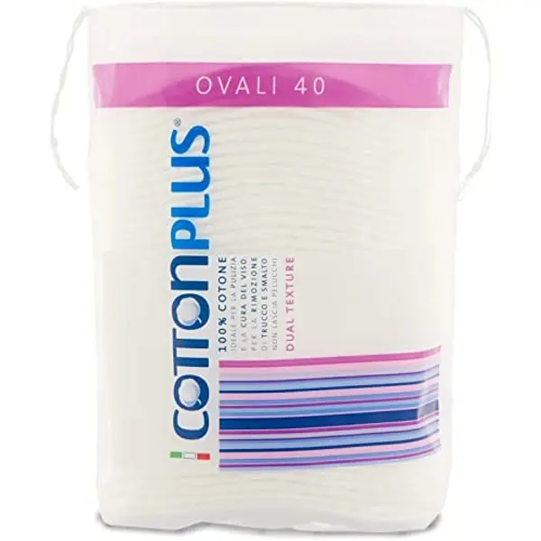 Dischete demachiante ovale 9x7cm, 40 bucati, Cotton Plus