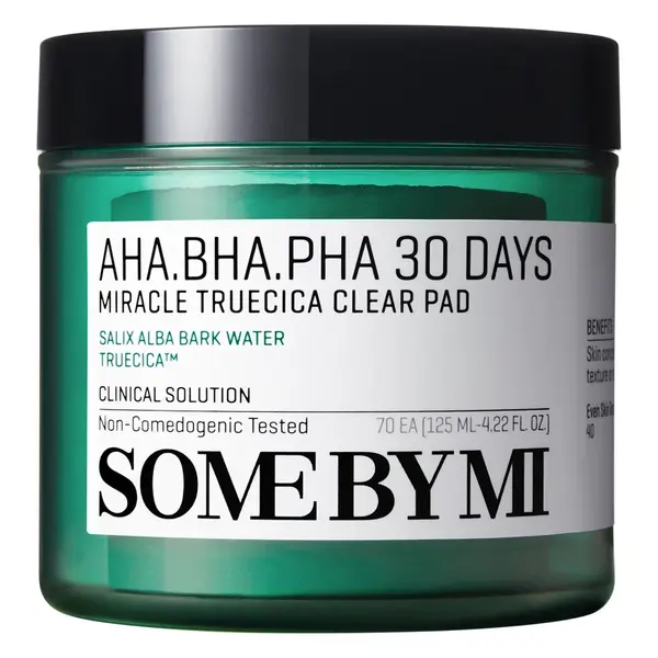 Dischete exfoliante AHA-BHA-PHA 30 Days Miracle Truecica, 70 bucati, Some By Mi