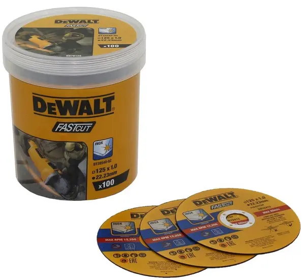 Discuri Carboflex pentru tăierea oțelului inoxidabil DeWALT - DT20540-QZ, 100 buc