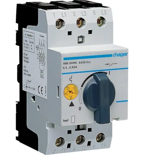 Disjunctor protectie motor 0,4-0,63A Hager MM504N