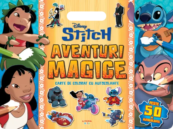 Disney Stitch, Aventuri magice, Carte de colorat cu autocolante
