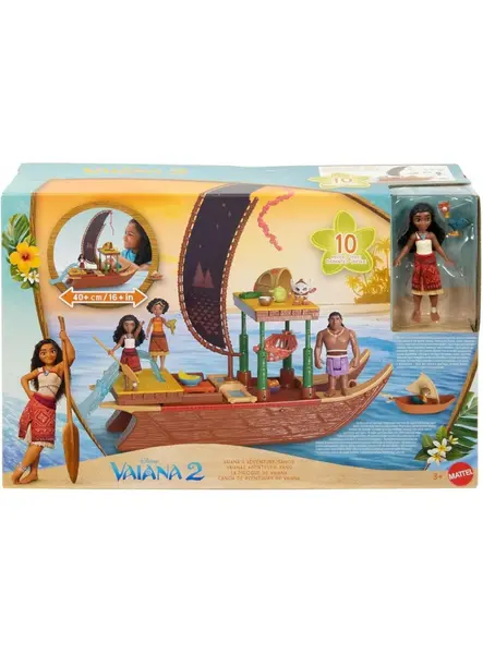 Disney Vaiana 2 Vaiana's Adventure Canoe With Doll (jbt78)