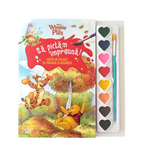 Disney. Winnie de Plus. Sa pictam impreuna! Carte de colorat cu pensula si acuarele