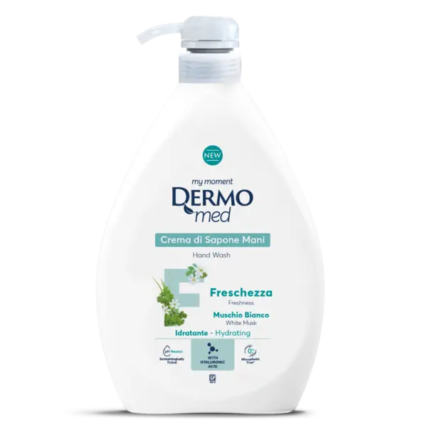 Dispenser Sapun lichid crema cu mosc alb, 1000ml, Dermomed