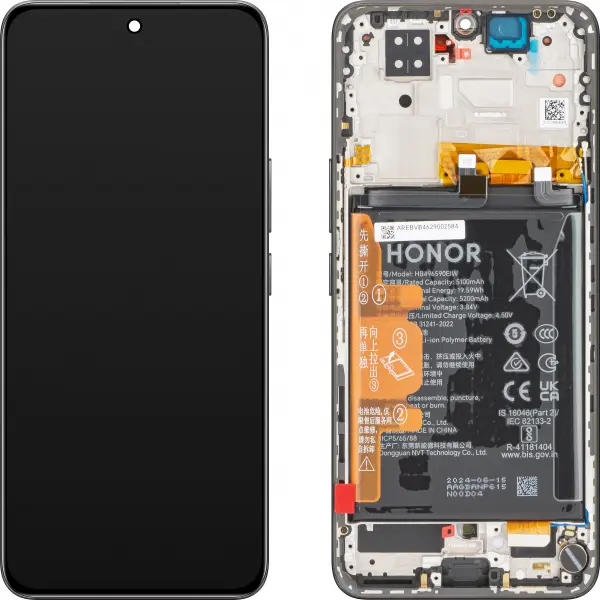Display cu Touchscreen Honor 200, cu Rama si Acumulator, Negru, Service Pack 0235AKHV