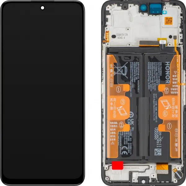 Display cu Touchscreen Honor 400 Smart 5G, cu Rama si Acumulator, Negru, Service Pack 0235AQSV
