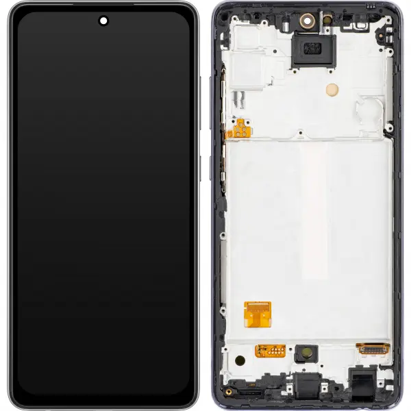 Display cu Touchscreen MP compatibil cu Samsung Galaxy A52 5G A526 / A52 A525 / A52s 5G A528, cu Rama, Versiune OLED, Negru